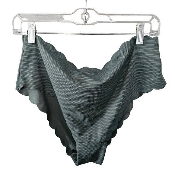 H&M Plus size tankini bikini sage green racerback padded swimsuit 2 pc - Picture 4 of 13